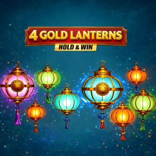 4 Gold Lanterns Hold and Win