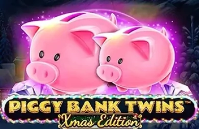 Piggy Bank Twins Xmas