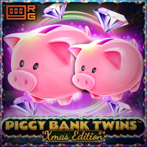 Piggy Bank Twins Xmas